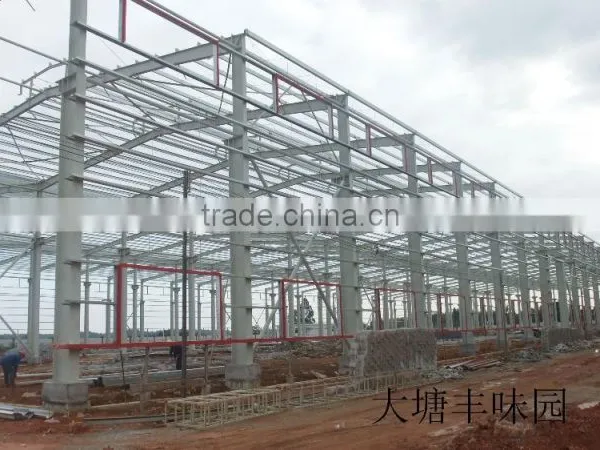 Design and Fabrication of Large Span Steel Structure for Warehouse/workshop/