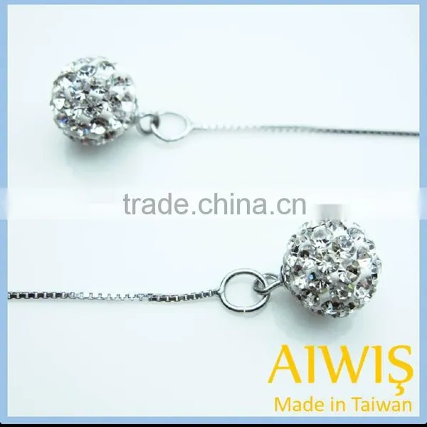 Unique Deisgn Shambhala Rhinestones 925 Sterling Silver Earring photo-2