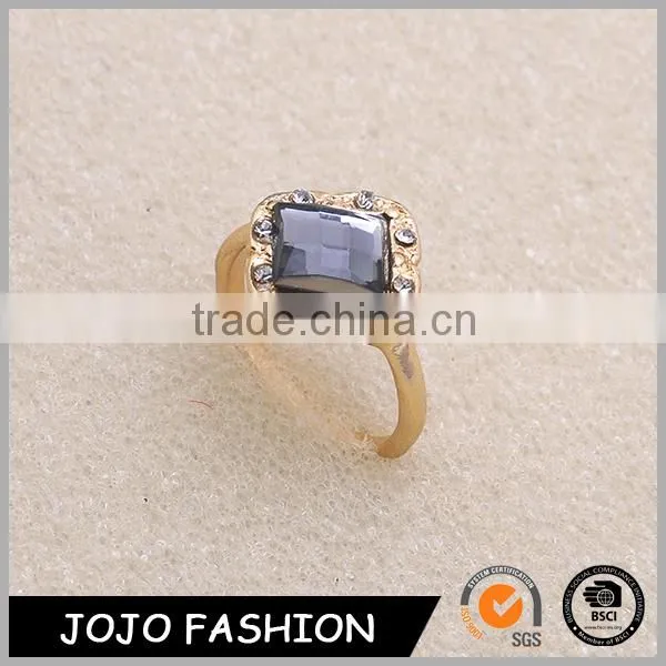 Factory Price Gold Plated Rhinestone Purple Ruby Ring for Women