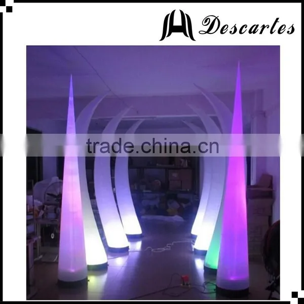 190T Oxford Cloth Inflatable LED Cone/decorative Wedding Ivory/inflatable Antlers and Horns for Sale photo-2