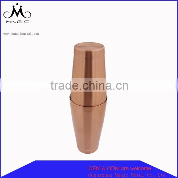 26 oz Red Copper Plated Large Unique Cocktail Shaker Boston Cocktail Shaker Set photo-2