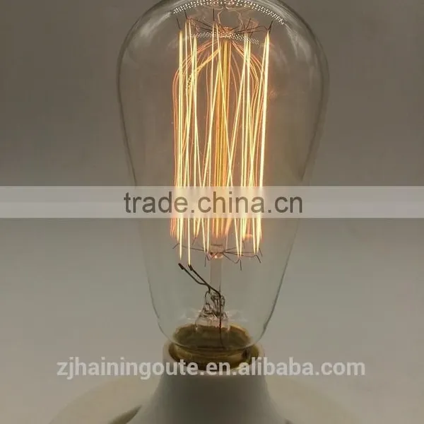 Traditional and Most Popular Edison Bulb 40 W ST64,edison Bulb 40 W ST64 Lighting Bulb photo-2