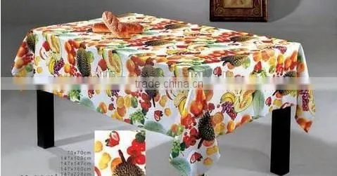 Transfer Print Design 100% Polester Table Linen From Manufacturer