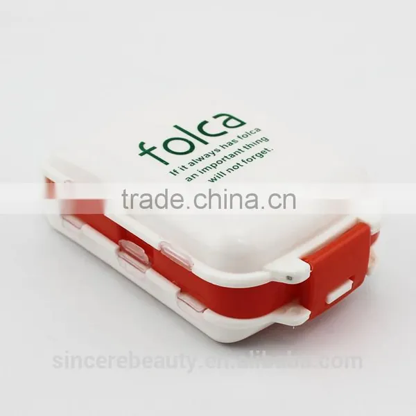 Portable Medicine Plastic Box,8 Case Medicine Box/Folding Three Section Sealing Storage Box photo-6