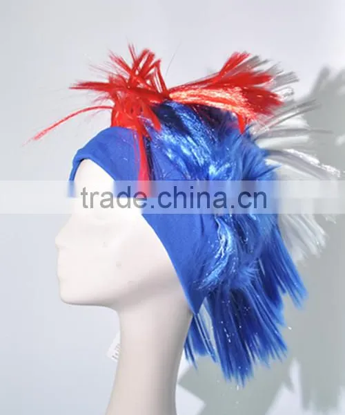Cock Colorful Wig Clown Fans Wig Multi Color Wig N355 photo-2