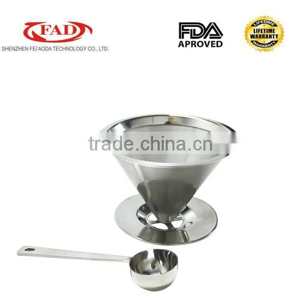 3% Discount 304 Stainless Steel Pour Over Coffer Dripper photo-3