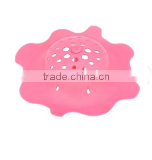 Kitchen Bathroom Drain Cover Trap Basin Hair Filter / Silicone Sewer Drain Cover Basin Sink Strainer photo-3