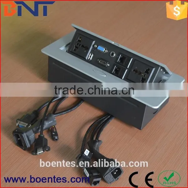 Table Desktop Pop Up Power Socket Box With Connector for Conference Power Solutions photo-2