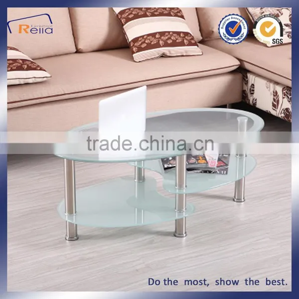 SIMPLE GLASS TEA TABLE Round Table photo-2