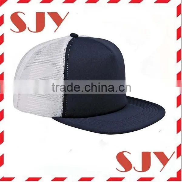 Wholesale Blank 5 Panel Flat Bill Trucker Cap Hats photo-3