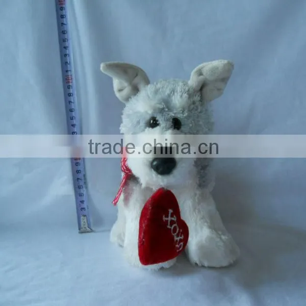 Plush Dog With Heart / Cute Dog /plush Toys/ Stuffed Toy