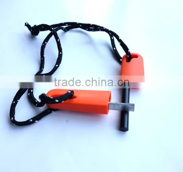 Survival Magnesium Flint Stone Fire Starter Lighter With Whistle Camping Hiking Outdoor Tools photo-2