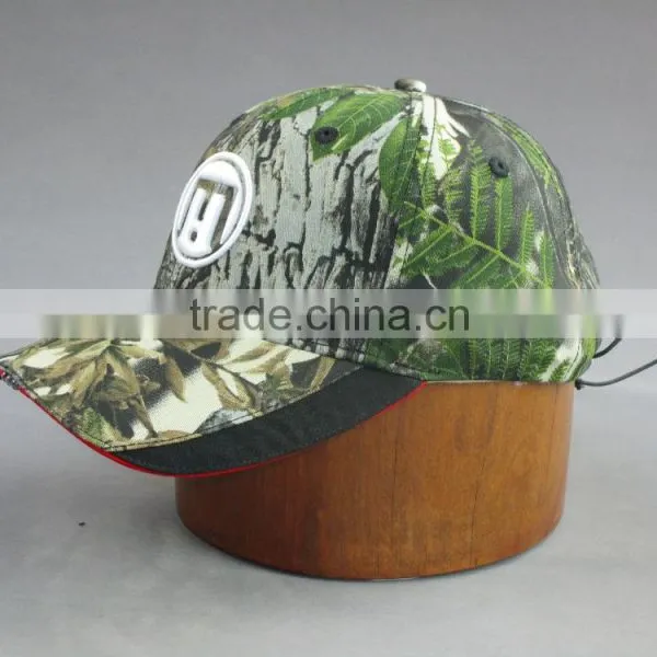 Hi Quality 3D Embroidery 6-panel Cotton Twill LED Camo Baseball Cap photo-2