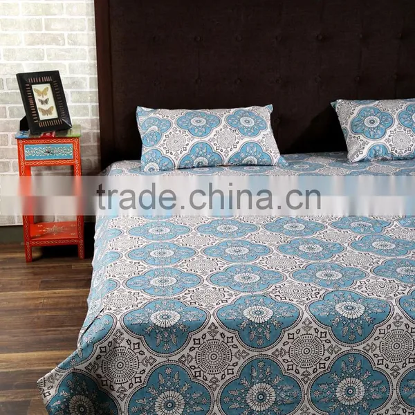 Cotton Bed Sheet New Designer Floral Printed Wholesale Bed Sheet Manufacturer In India photo-2