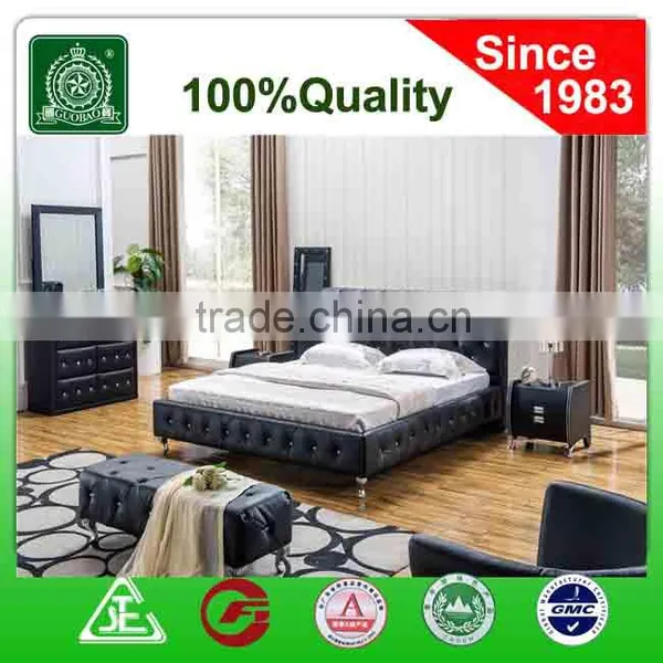 L13079 Crystal Leather Bed/classic Leather Bed With Buttons/pu Leather Bedroom Set