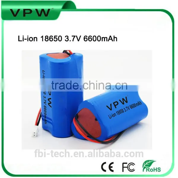 Rechargeable 6600mah 3.7V 18650p Li-ion Battery With CE FCC MSDS ROHS Certification photo-2