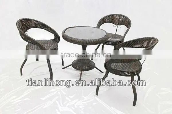 Well Design Patio/dining Room Rattan/wicker Dining Table Furniture Sets