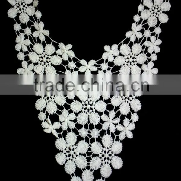 Hot Sale Embroidery 100% Cotton Collar Lace for Ladies Dresses photo-4