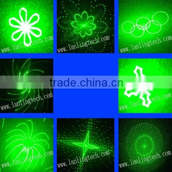 Mini Laser Light 300mW RGB 20 Gobos and 3W Blue LED Light With Remote Control photo-3