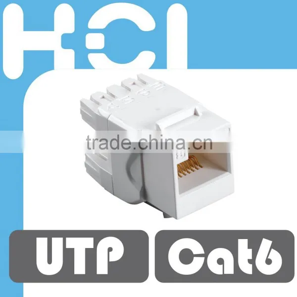 Made in Taiwan RJ45 Cat6 180Degree UTP Keystone Jack photo-2