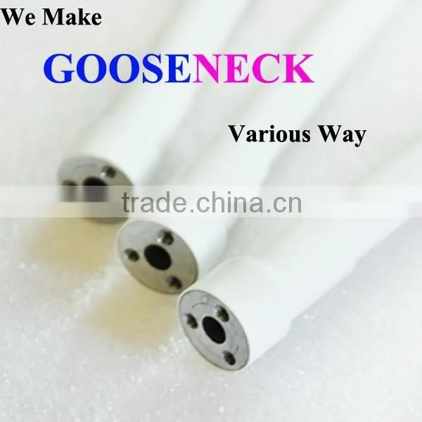 White Silicone Covered Metal Gooseneck for Medical Machine