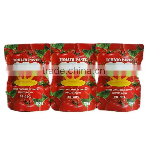 High Quality No Additive Hot Sell Sachet Tomato Paste