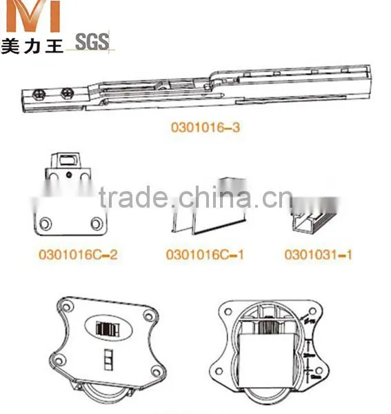 Soft Closing Sliding Wardrobe Door System Sliding Closet Door Roller Fittings photo-4
