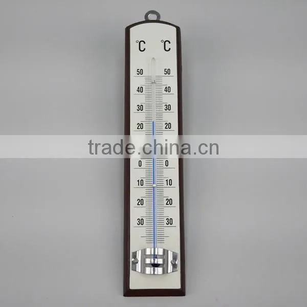 Mahogany Practical Wood Thermometer photo-2