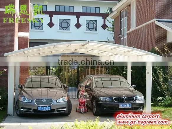 White Metal Frame Foldable Car Garage Polycarbonate Aluminum Frame Carport photo-6