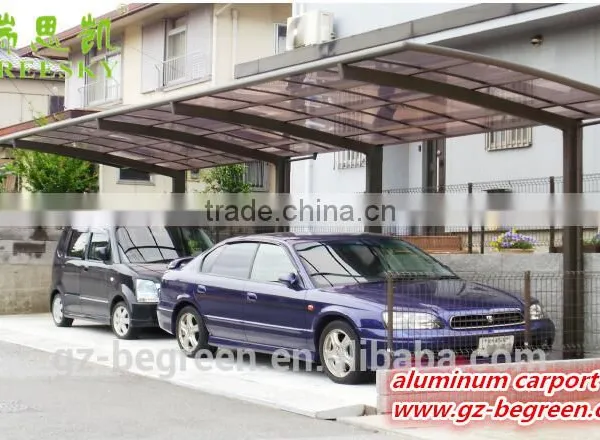 White Metal Frame 2 Car Garage With Polycarbonate Sheet photo-2