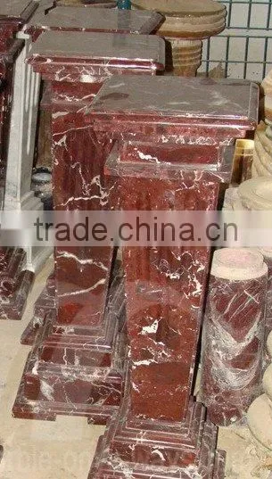 NATURAL RED ZEBRA MARBLE PEDESTALS photo-5