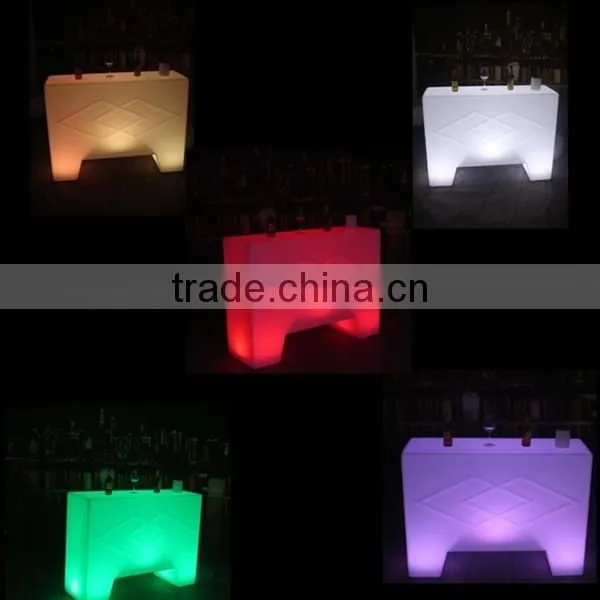 Straight Bar Counter With LED Lighting Rectangle LED Bar Counter photo-5