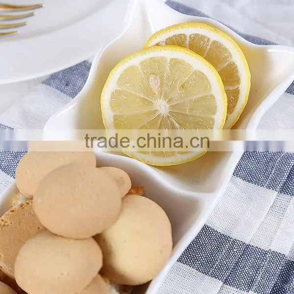 High Quality 20.5*5cm White Apple Shaped Ceramic Dishes photo-4
