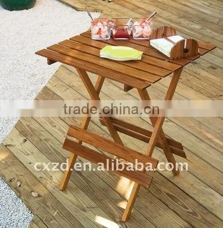 Hot Selling Wooden Folding Table Walnut Wood Oil Painted photo-6