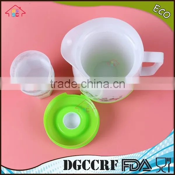 NBRSC Set of 4 Pcs Double Layers PP Cold Water Teapot Jug Plastic Kettle photo-4