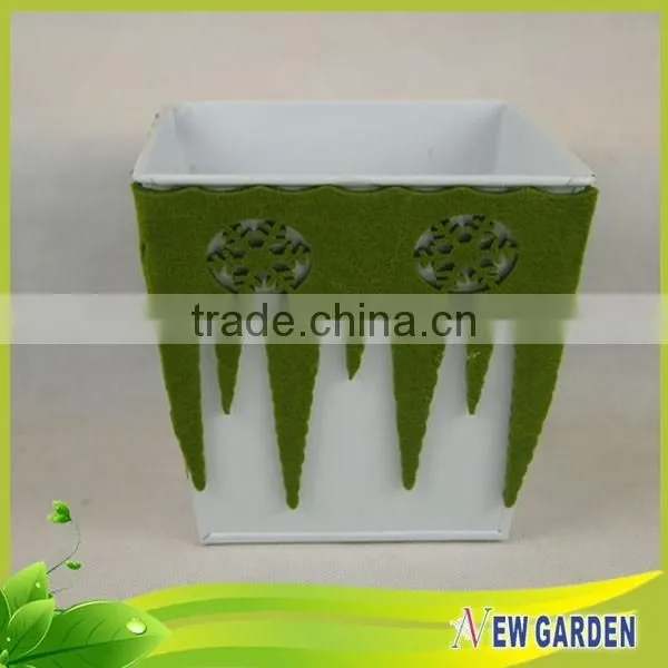 Wholesales in Home Decor Metal Planter/ Felt Big Flower Pot photo-2