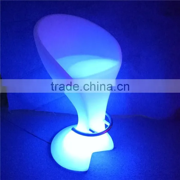 Hot Sale! Commerical Nightclub Beautiful Lighting Classic Plastic LED Bar Stool With 16 Colors Change photo-2