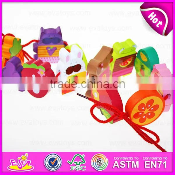2015 Wooden Happy Threading Toys for Kids,Children DIY Hand Threading Toy,Threading Educational Kids Wooden Blocks Toy W11E041 photo-4