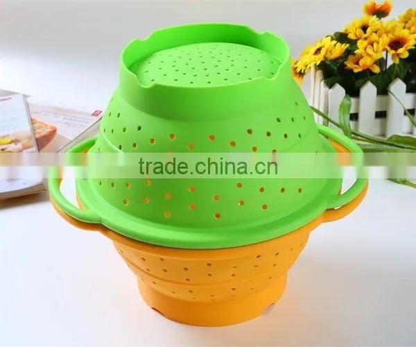 Multifunctional Silicon Basket Colander, Kitchen Filter Strainers Tool photo-5