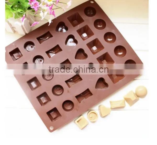 Christmas Chocolate Molds,Fancy Silicone Cake Mold 30 Cavity Multi Shaped Candy Jelly Ice photo-5