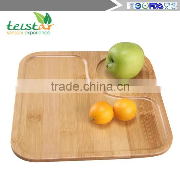 Manufacturer Direct Selling Foreign Trade Export of High Quality Bamboo Tea Snack Dish Square Green Bamboo Plates photo-2