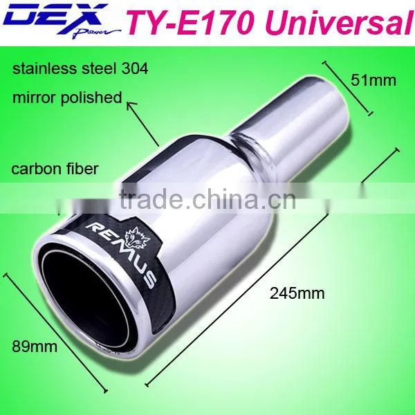 High Quality Auto Part Stainless Steel 304 and Carbon Fiber Universal Exhaust Tip photo-2