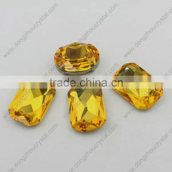 Fashion Octagon Crystal Stone Colorful Glass Bead From Pujiang photo-6