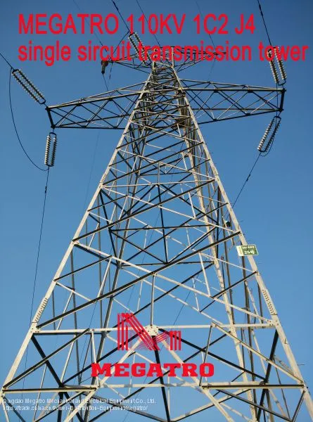 MEGATRO 110KV 1C2 J4 Single Circuit Transmission Tower photo-3