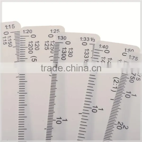 Kearing Brand Non Toxic Plastic 5pcs Set Combination Scale Ruler in #8500-5 for Engineering photo-3