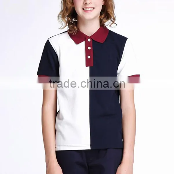 School Students' Short Sleeve T-shirts Wear Summer Colored Children's Polo Shirts and Sweat Shirts Custom photo-4