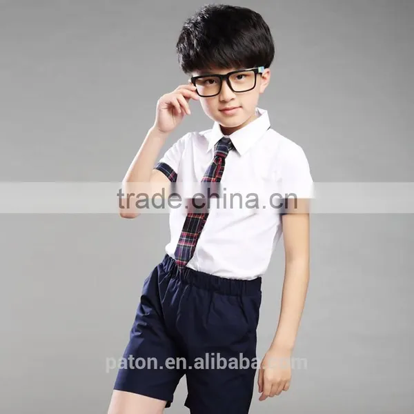 Skirt And Shirt With Short Pants School Uniform Shirts 100% Cotton photo-3