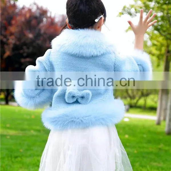 2015 Luxury Faux Fur Coats Winte Girl Fashion Jacket KIDS RABBIT FOX FUR Jackets photo-4