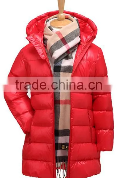 Custom Made Children Casual Long Duck Down Jacket/design Kids Girls Lightweight Feather Filled Down Wear photo-3