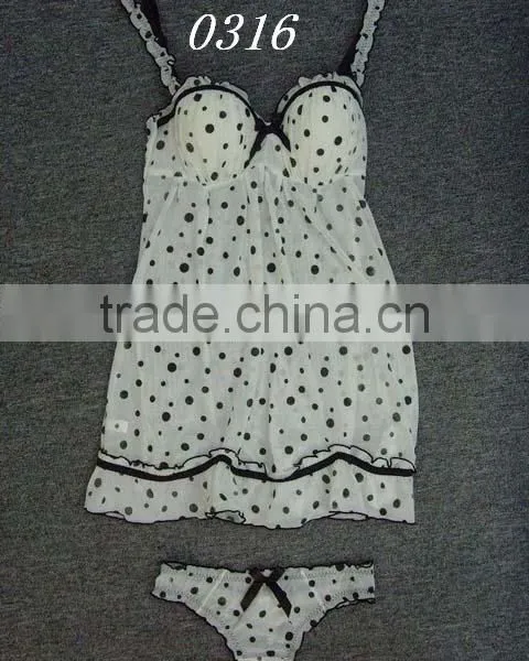 Factory Supplies Adult Sexy Lingerie Babydolls Sexy Dress and Panty 0316#
